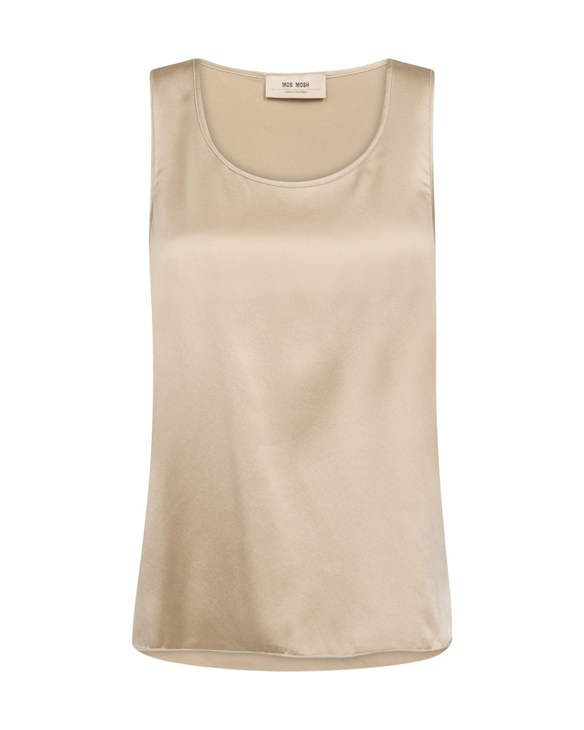 Astrid Silk Tank Top - Oxford Tan