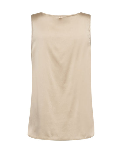 Astrid Silk Tank Top - Oxford Tan