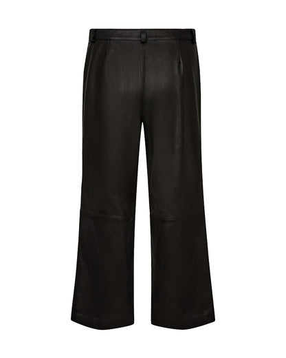 Como Leather Pant Cropped - Black