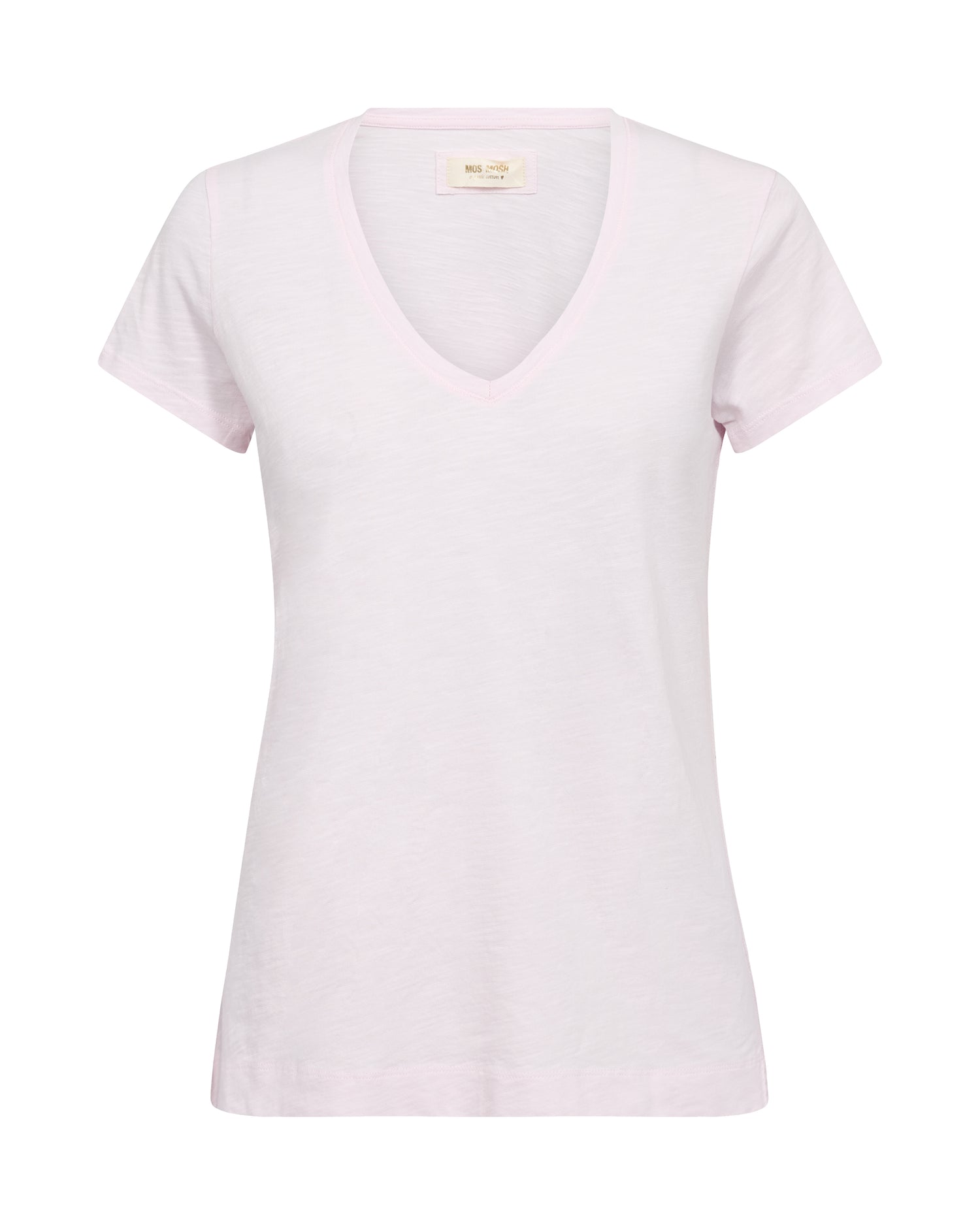 Arden Organic V-Neck Short Sleeve Tee - Ballet Slipper