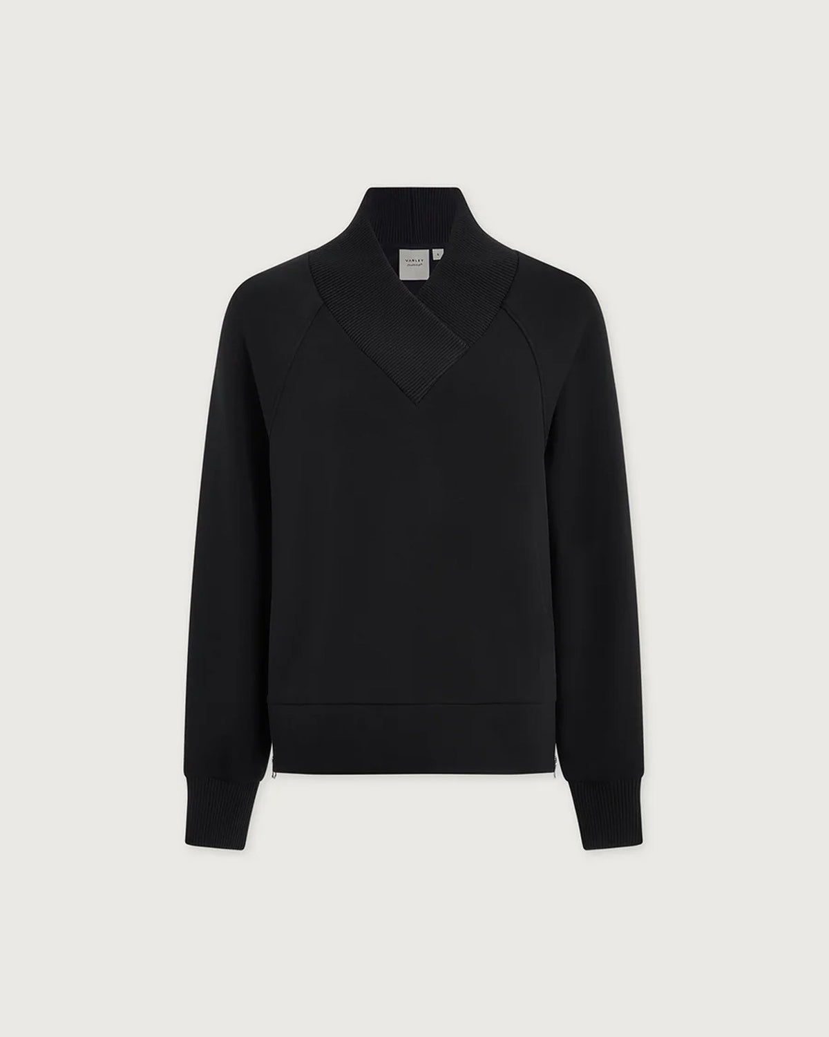Macie Zip Hem Sweat - Black