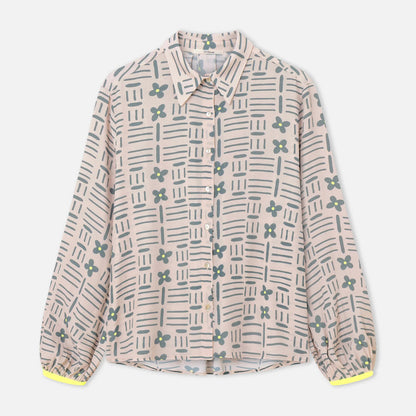 Magia Print Shirt - Beige Khaki