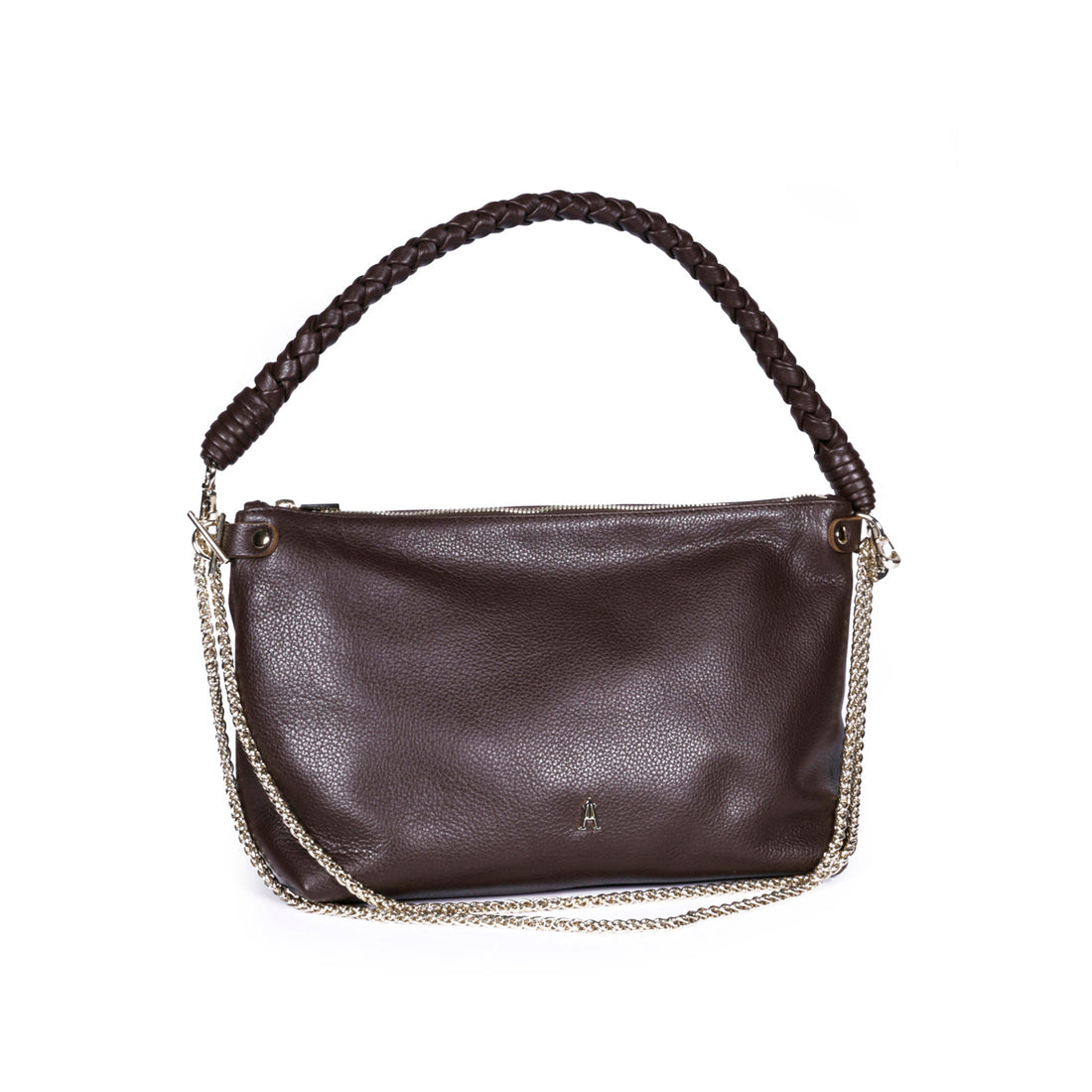 Mallow Twist Calf Leather Bag - Graine Espresso
