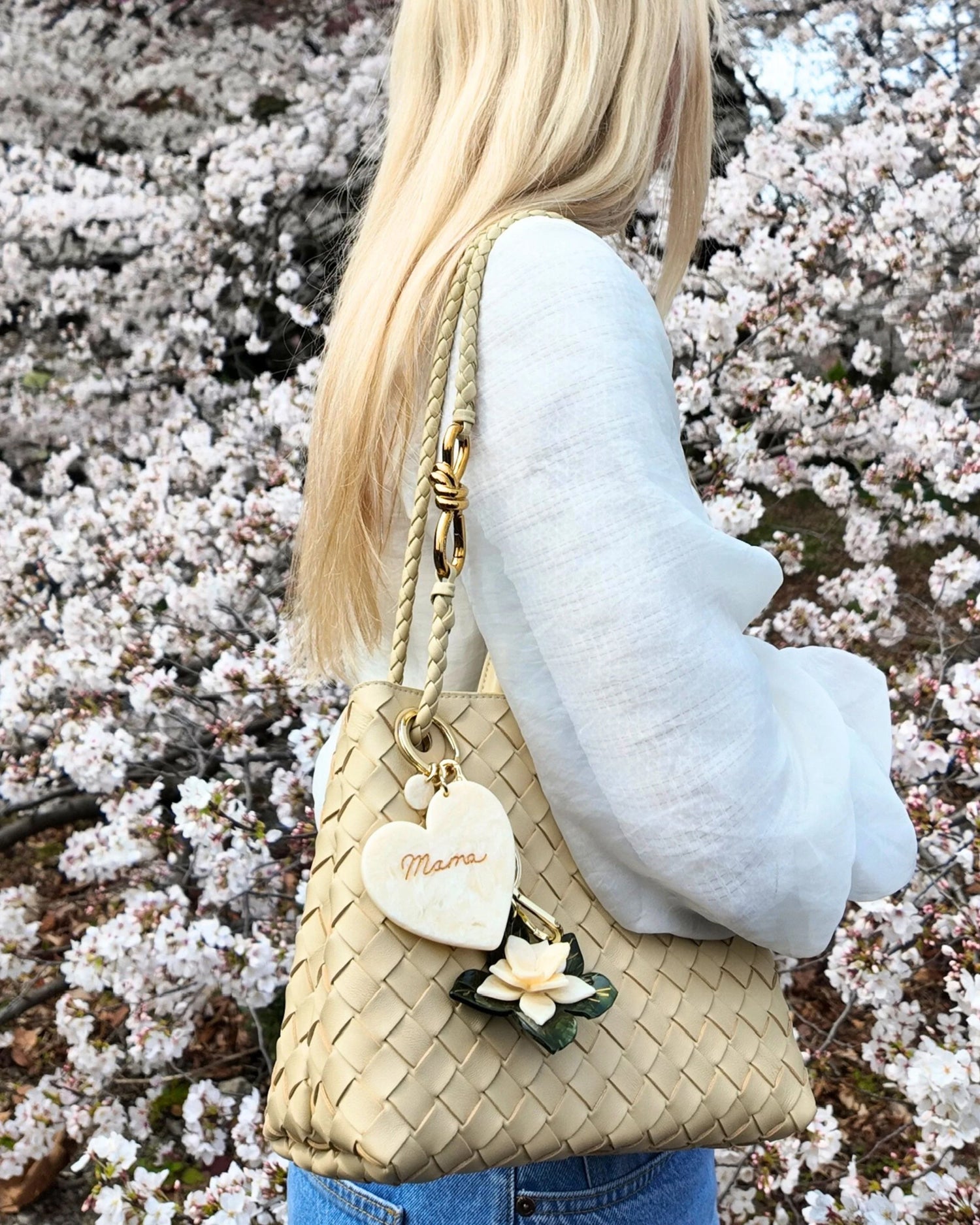 Mama Keyring - Cream