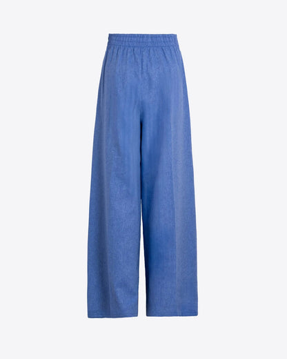 Marian Pleat Front Trousers - Blue