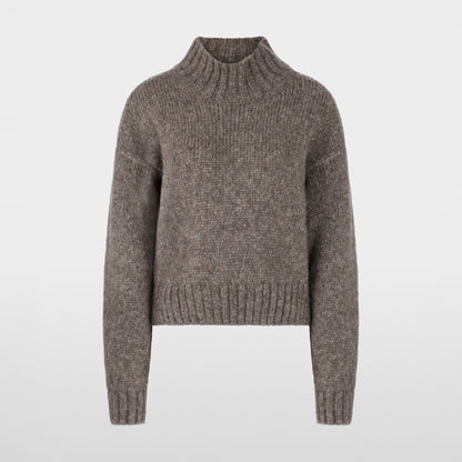 Marl Knit Turtle Neck - Soft Charcoal