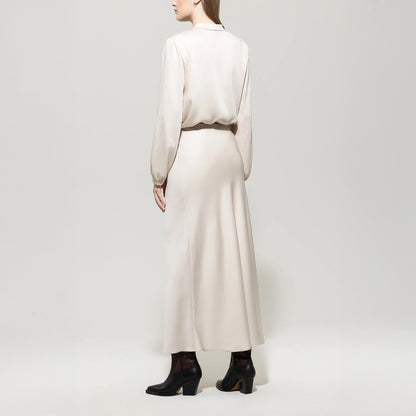 Maxi Satin Skirt - Silky Cream