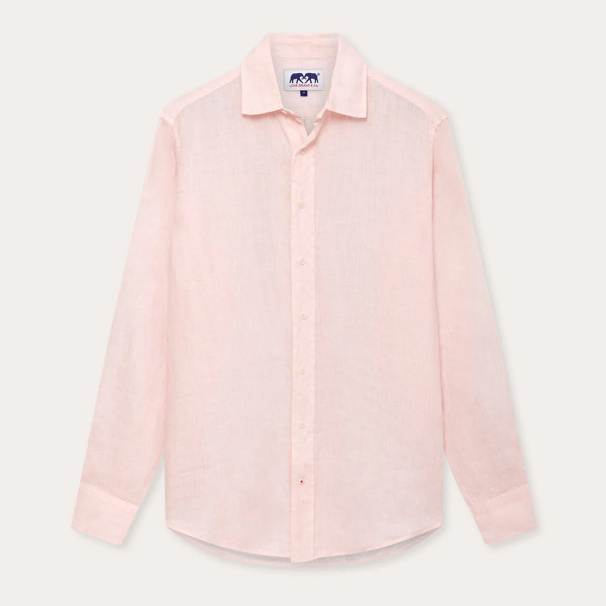 Abaco Plain Linen Shirt - Pastel Pink