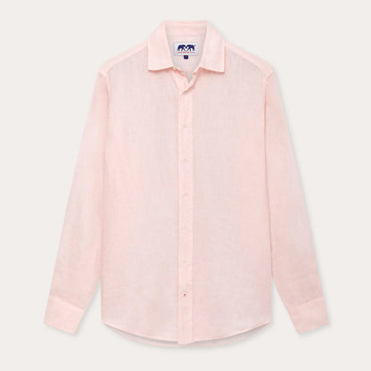Abaco Plain Linen Shirt - Pastel Pink