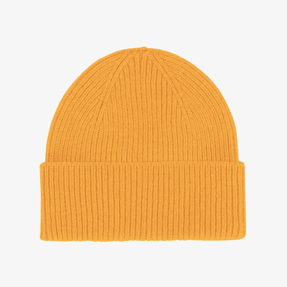 Merino Wool Beanie - Burned Yellow
