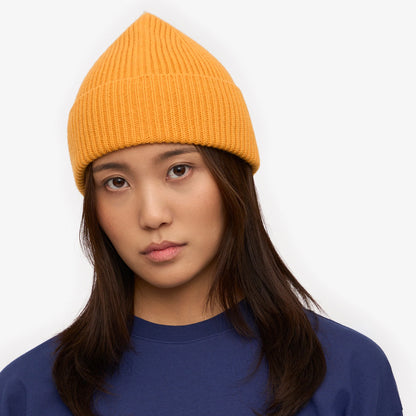 Merino Wool Beanie - Burned Yellow