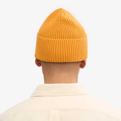 Merino Wool Beanie - Burned Yellow