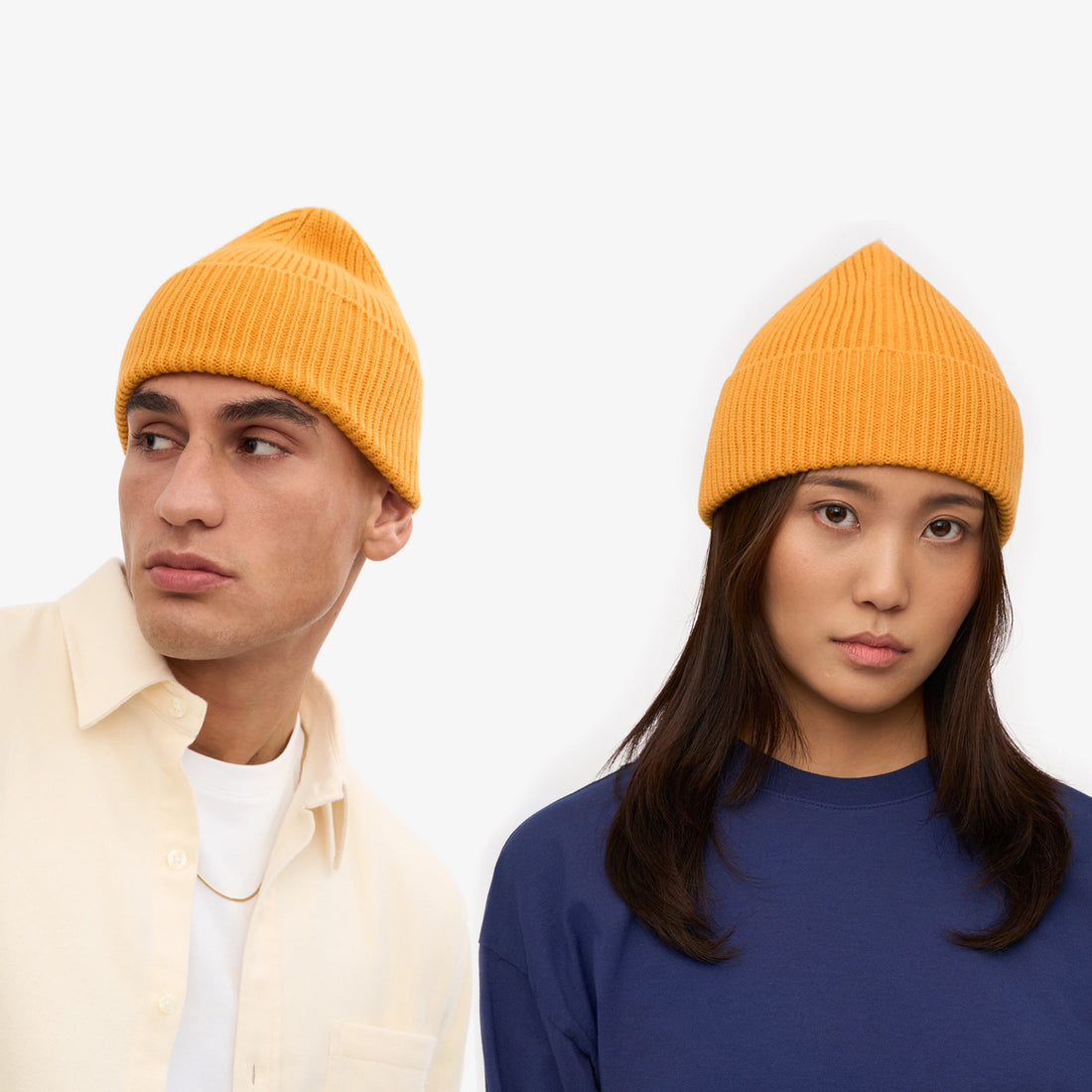 Merino Wool Beanie - Burned Yellow