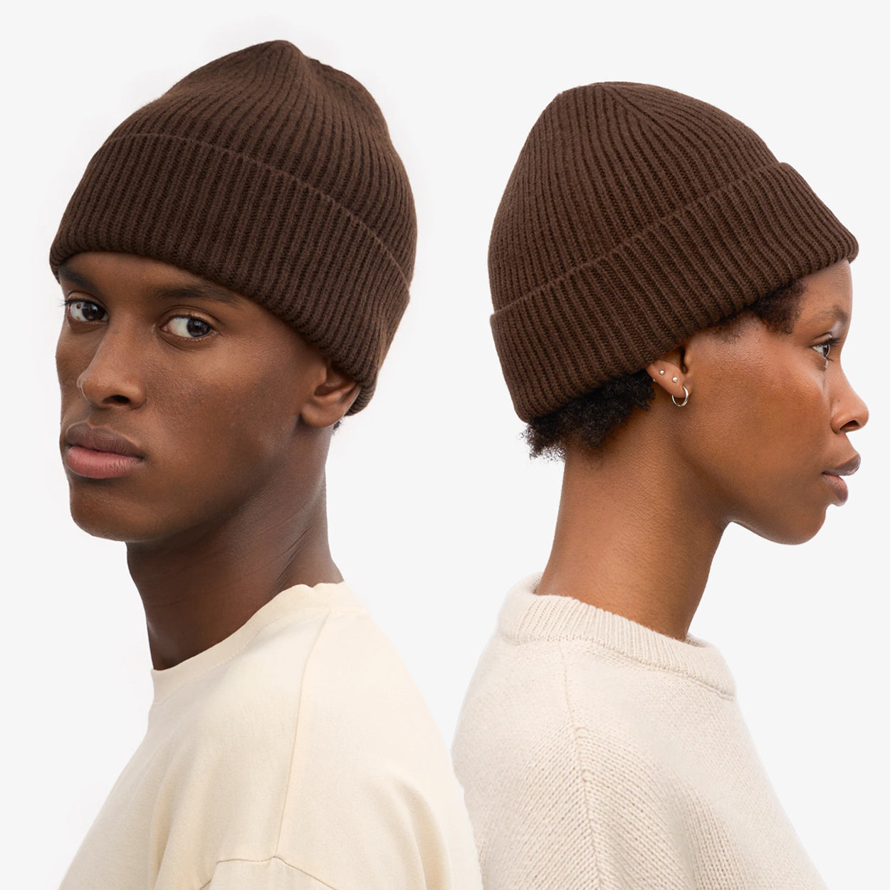 Merino Wool Beanie - Coffee Brown