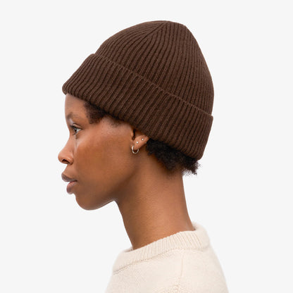 Merino Wool Beanie - Coffee Brown
