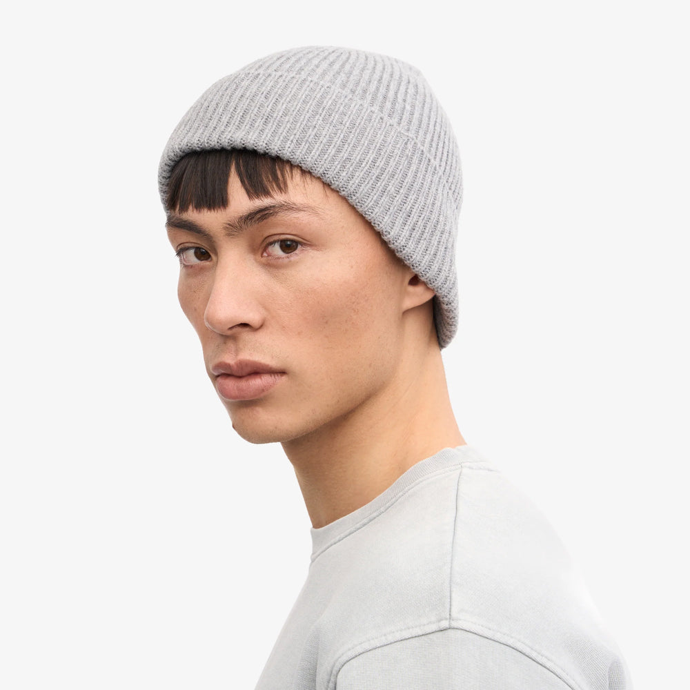 Merino Wool Beanie - Heather Grey