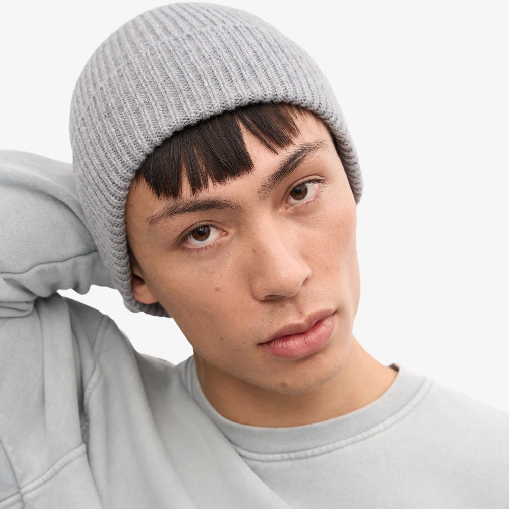 Merino Wool Beanie - Heather Grey