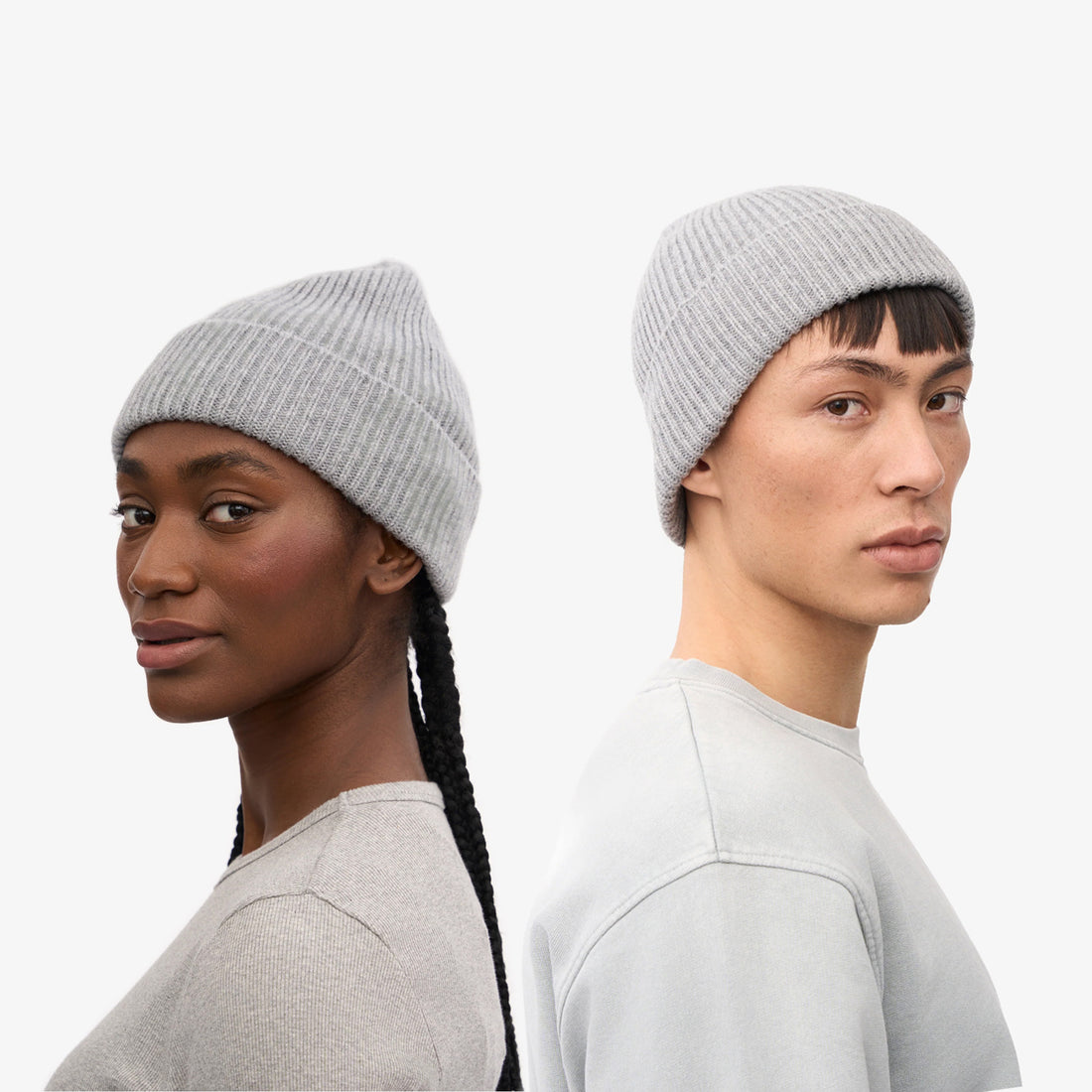 Merino Wool Beanie - Heather Grey