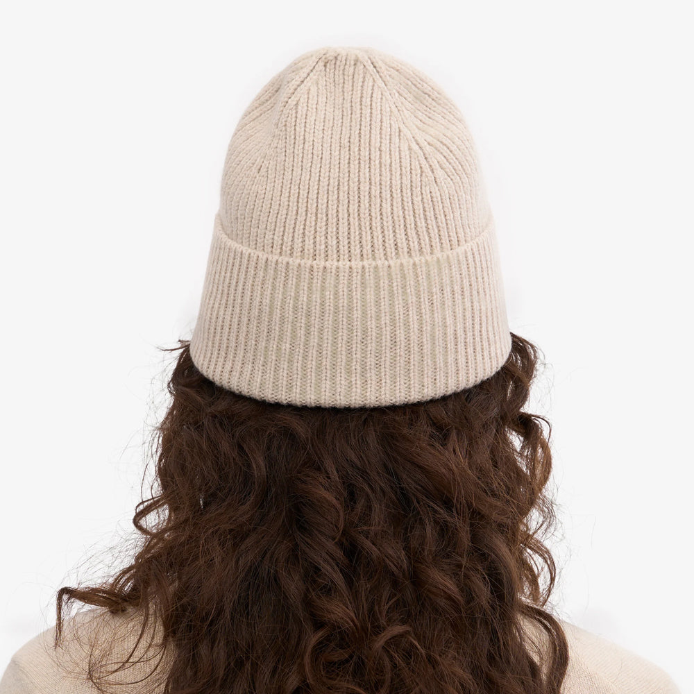 Merino Wool Beanie - Ivory White