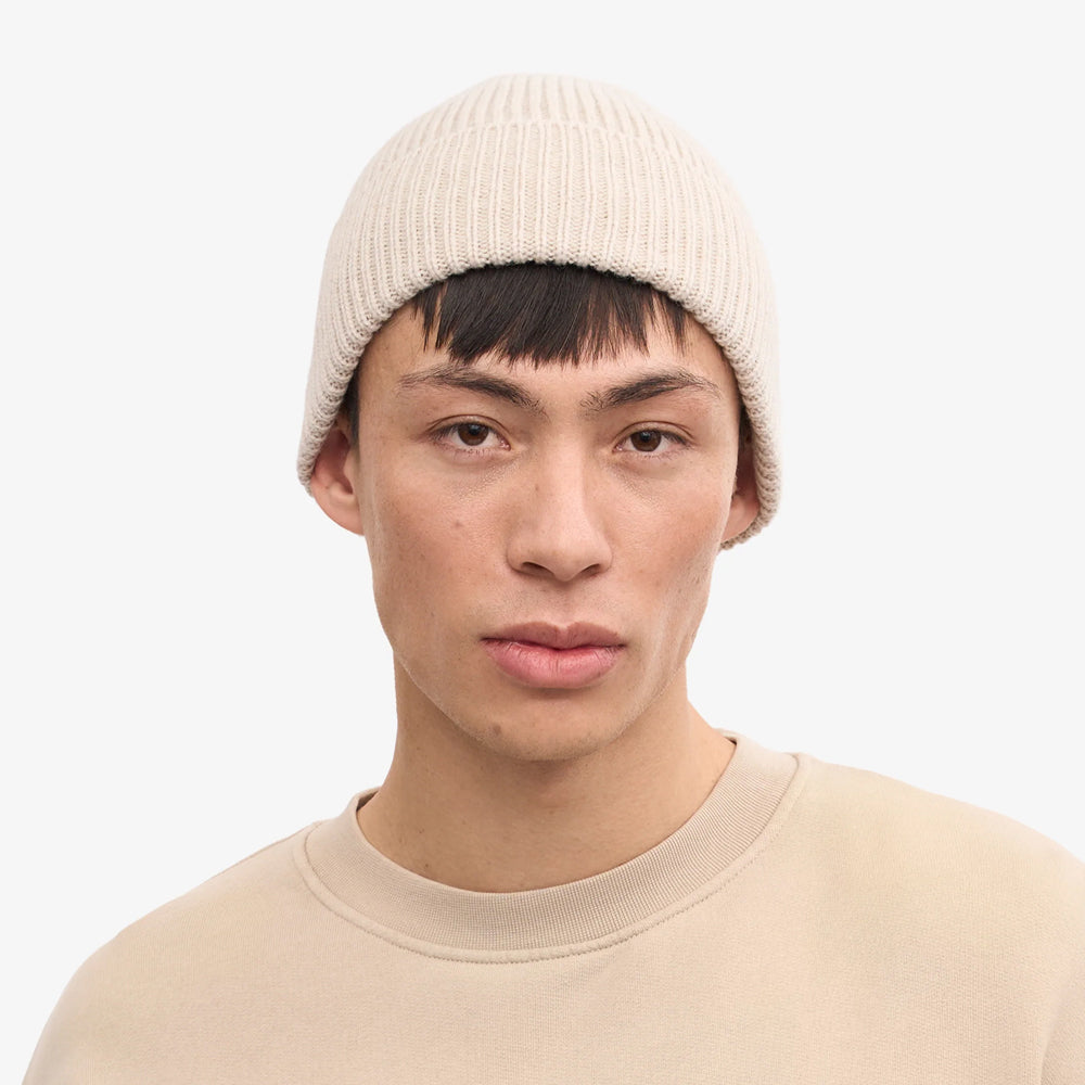 Merino Wool Beanie - Ivory White