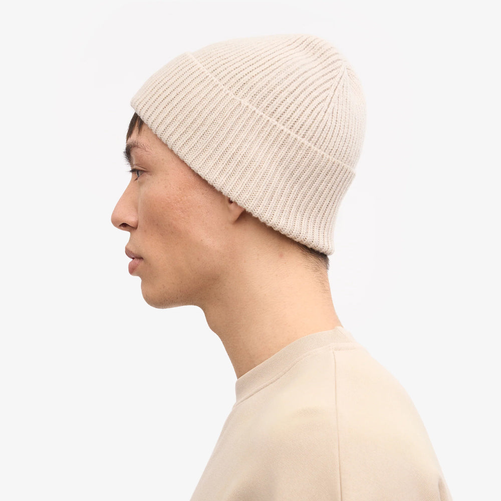 Merino Wool Beanie - Ivory White
