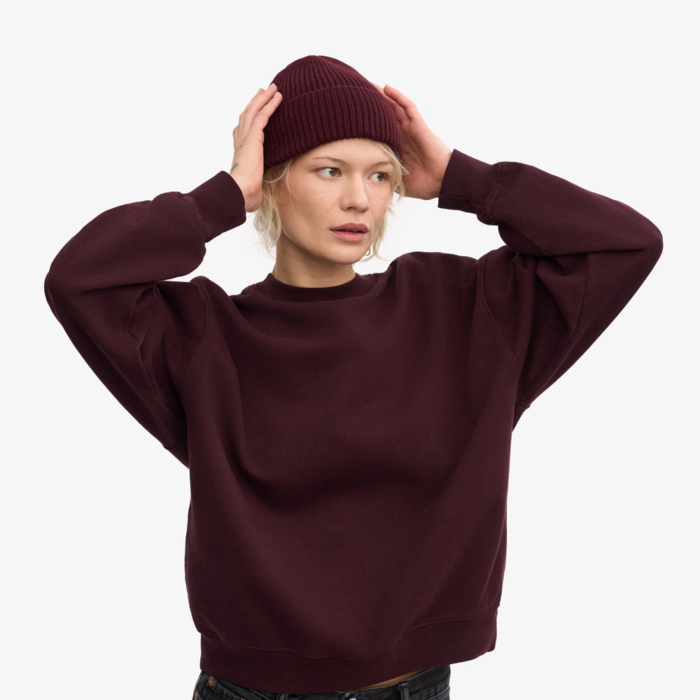 Merino Wool Beanie - Oxblood Red