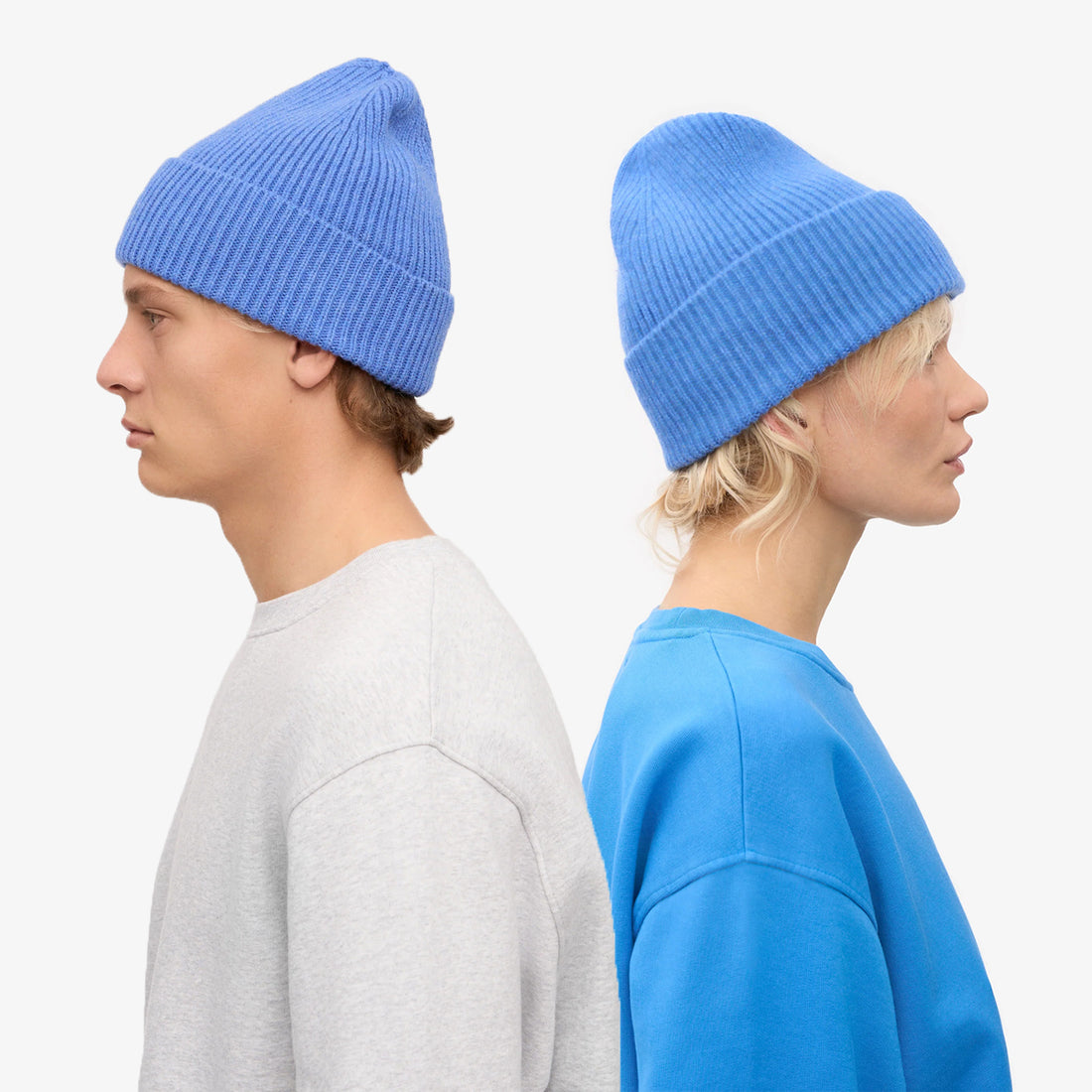 Merino Wool Beanie - Pacific Blue