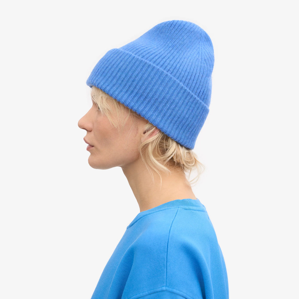 Merino Wool Beanie - Pacific Blue