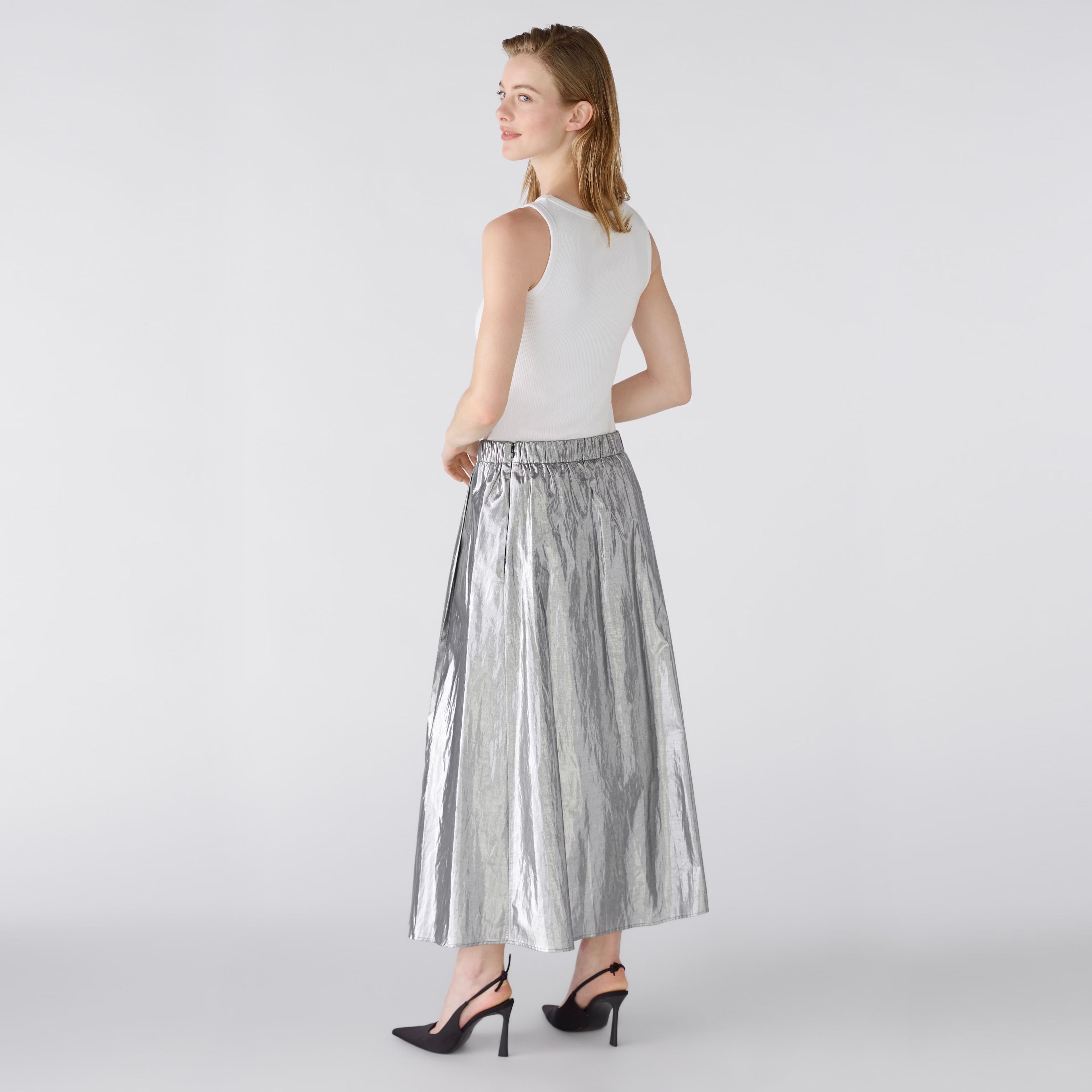 Metallic Skirt - Silver