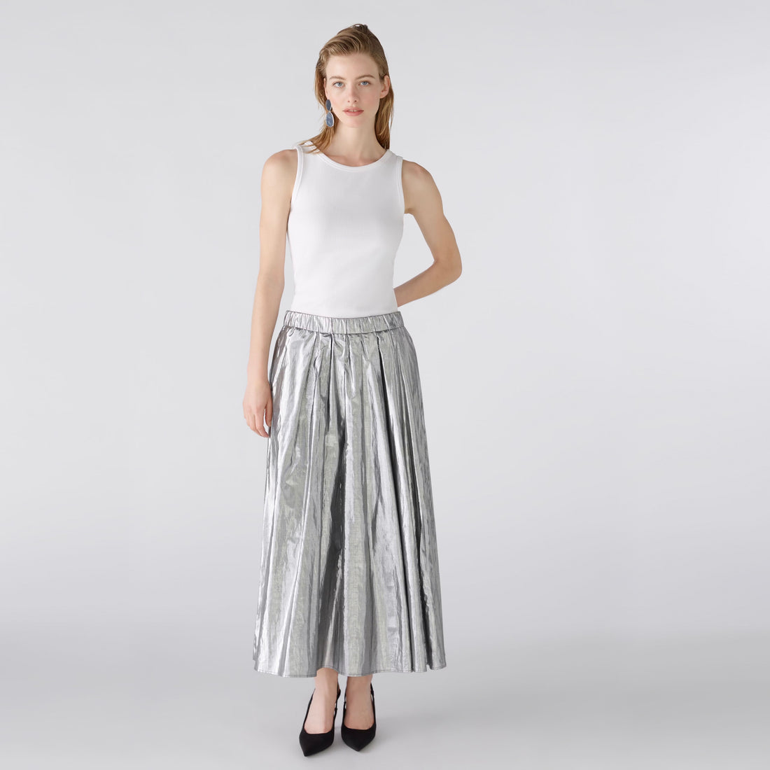 Metallic Skirt - Silver