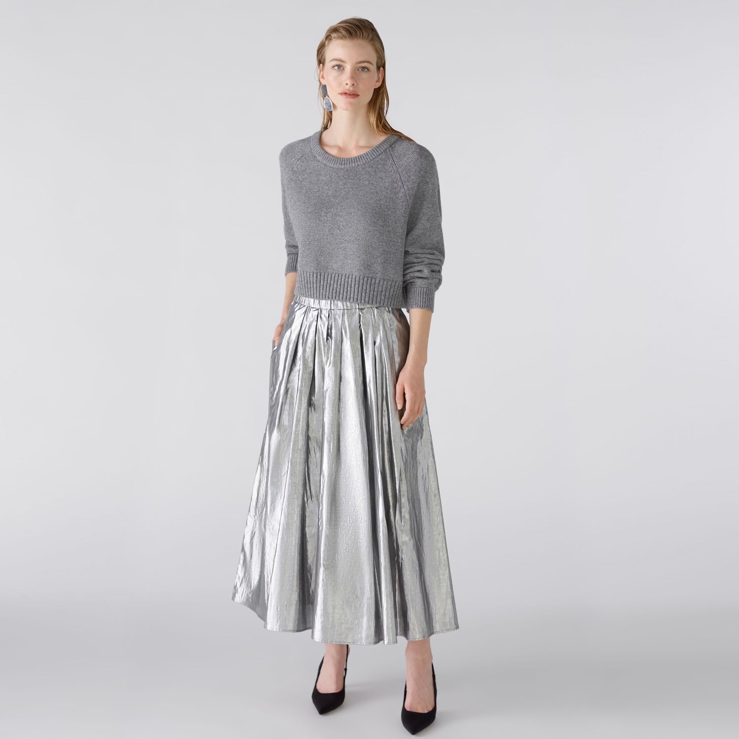 Metallic Skirt - Silver