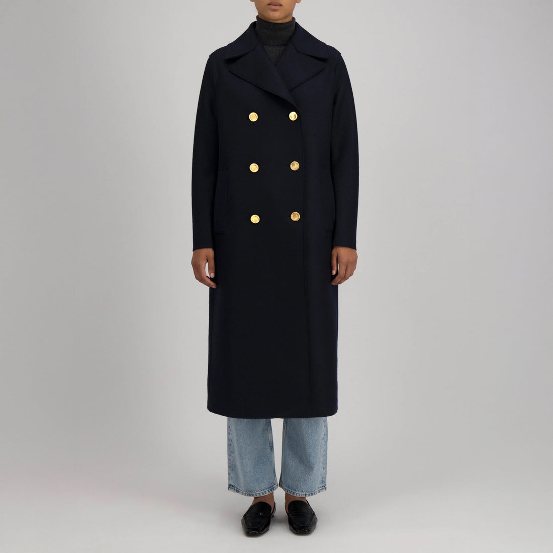 Military Coat - Navy Blue