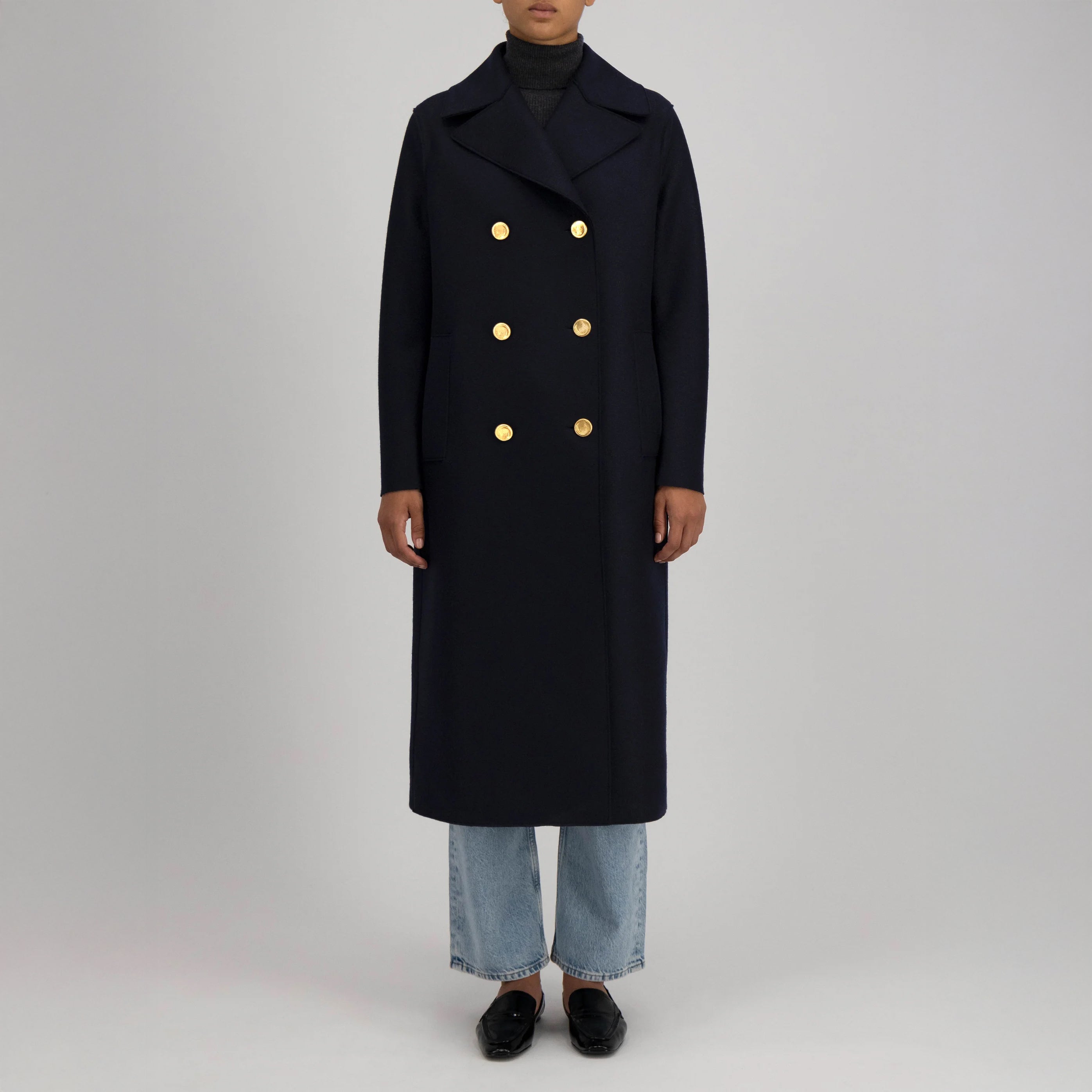Military Coat - Navy Blue