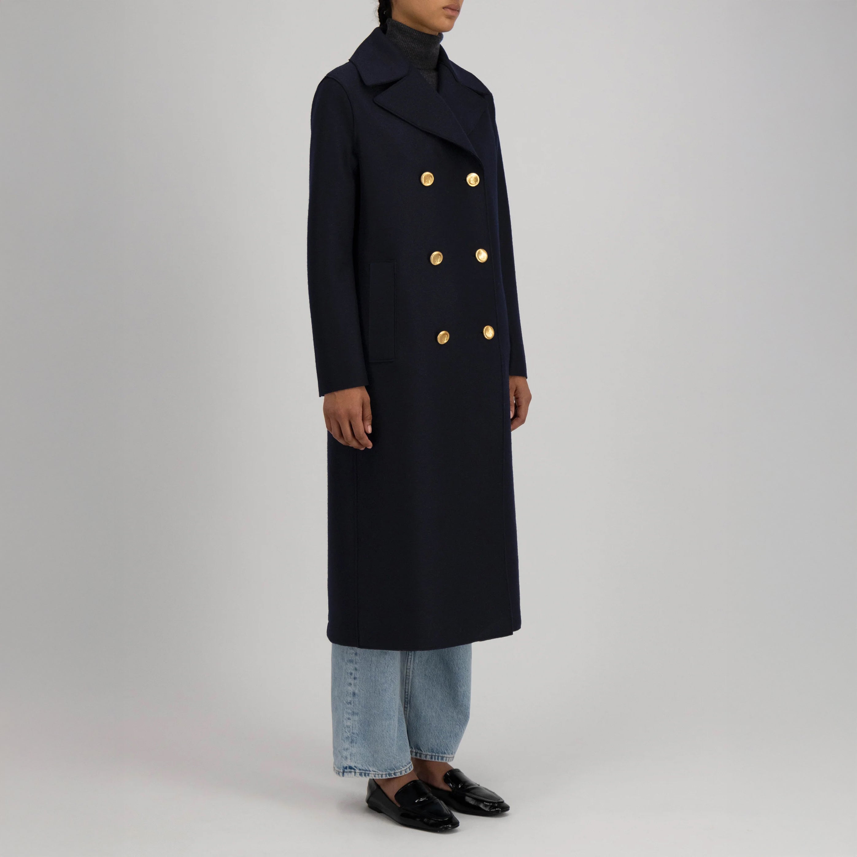 Military Coat - Navy Blue