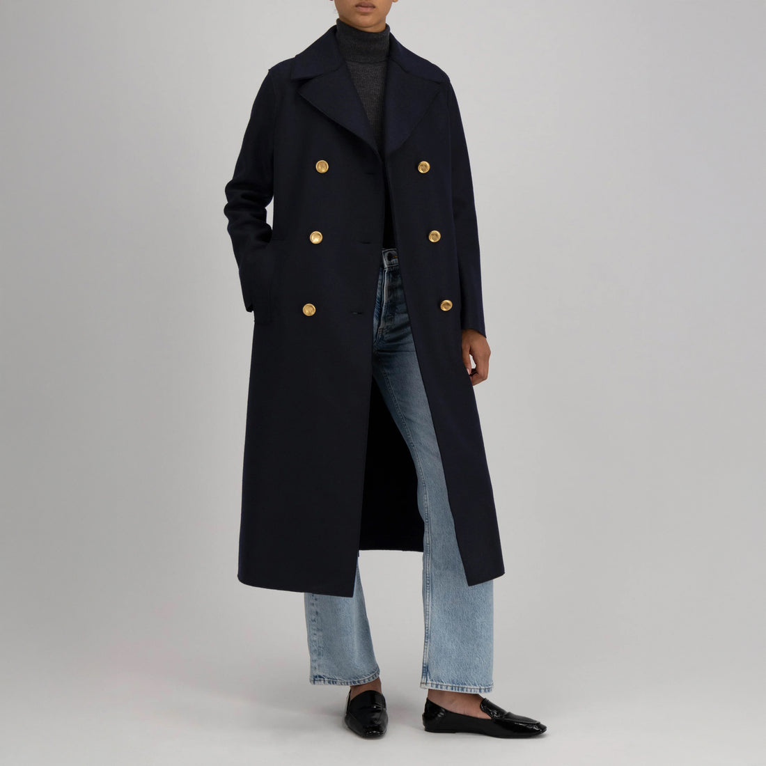 Military Coat - Navy Blue
