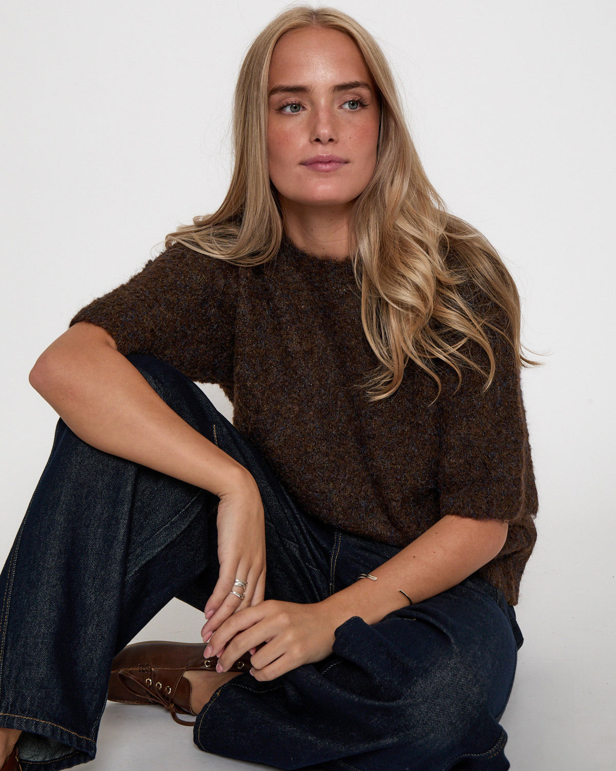Margrethe Grs Rws Knit T-Shirt - Tiramisu