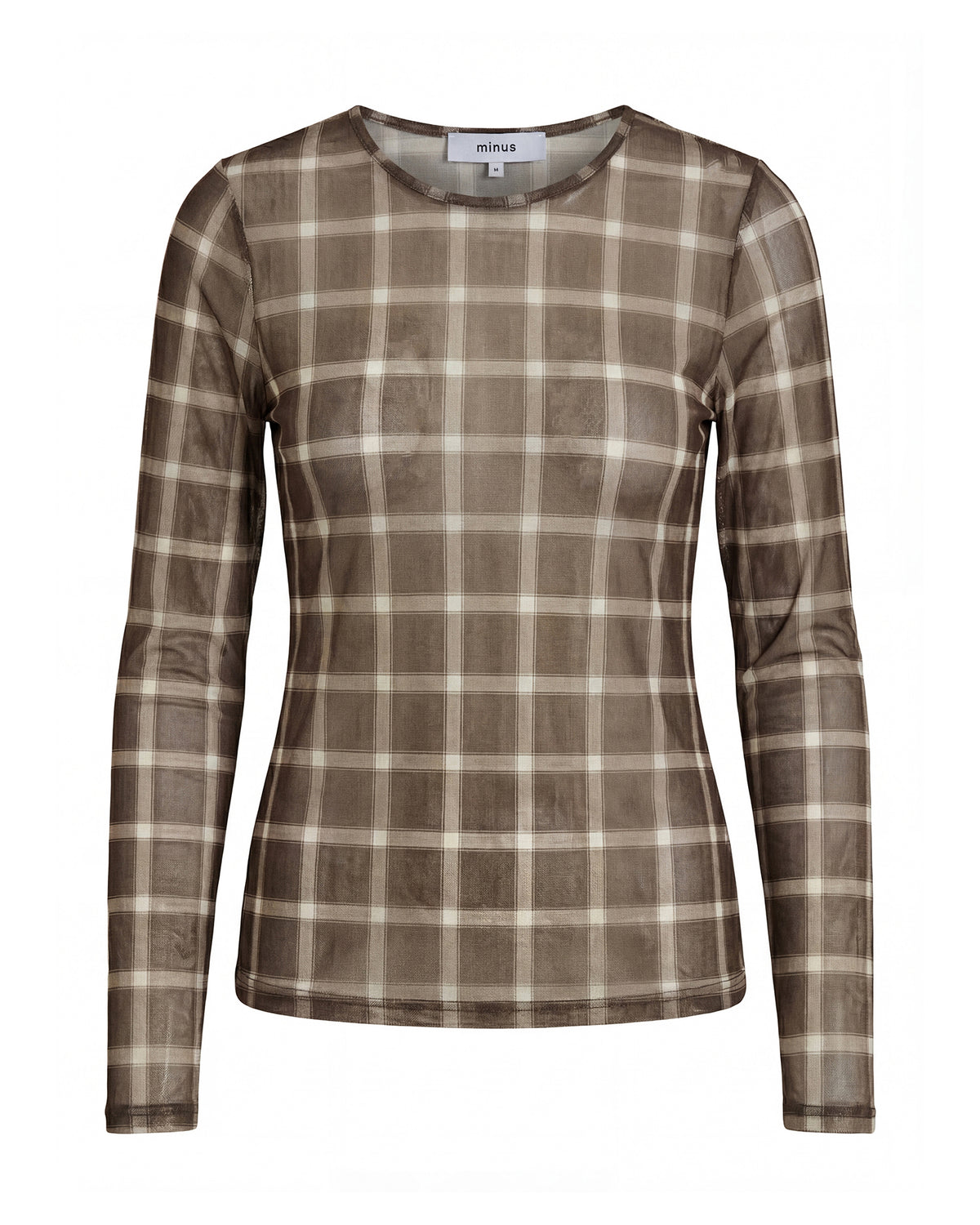 Stefine Long Sleeve Top - Tiramisu Checked