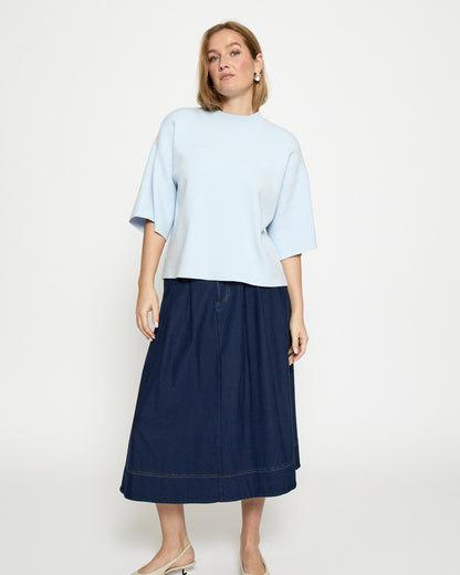 Lupi Knit T-Shirt - Skyway Blue