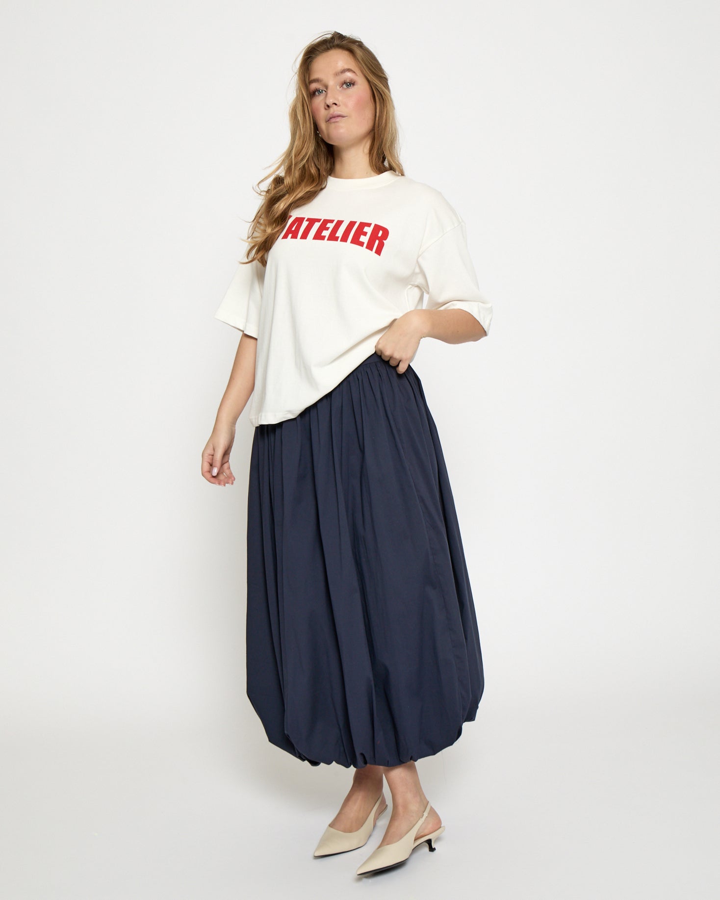 Oline Midi Skirt - Sky Captain