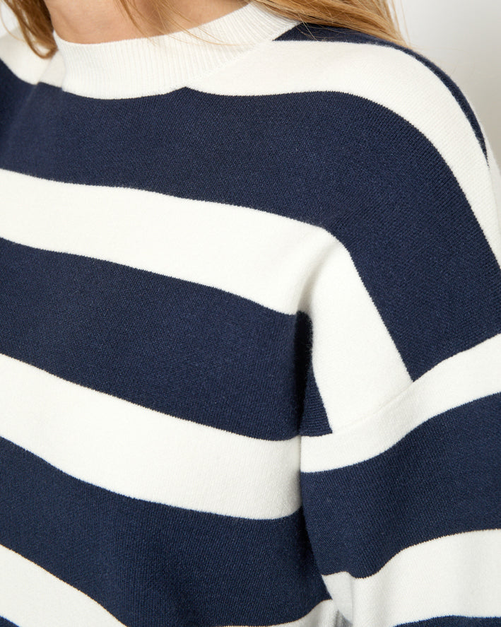 Lupi Knit T-Shirt - Sky Captain Stripe