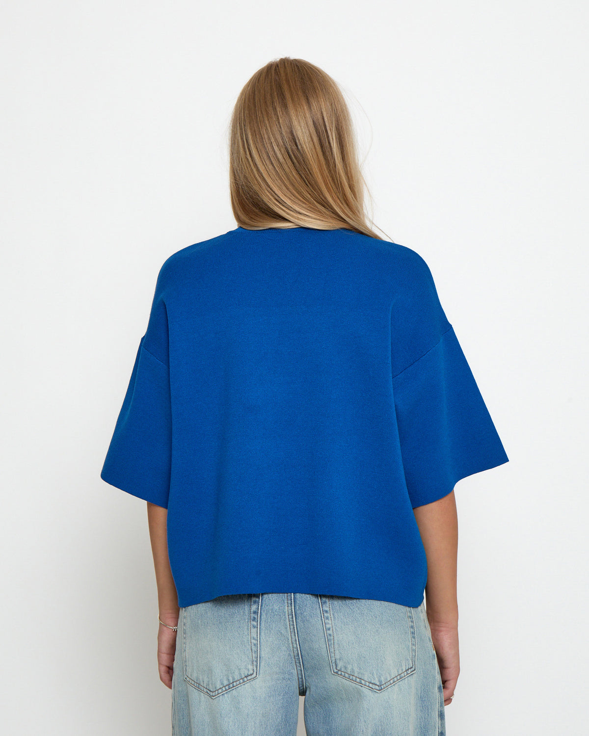 Lupi Knit T-Shirt - Lapis Blue