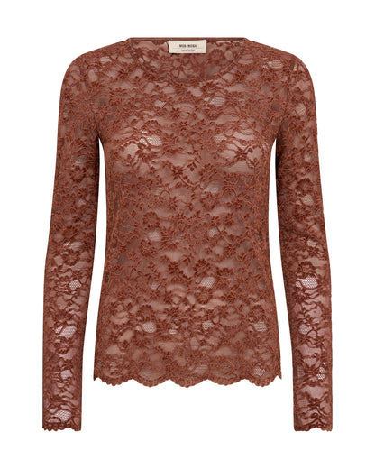 Miriel Velvet Lace Blouse - Imperial Topaz