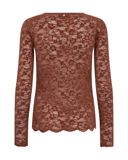 Miriel Velvet Lace Blouse - Imperial Topaz