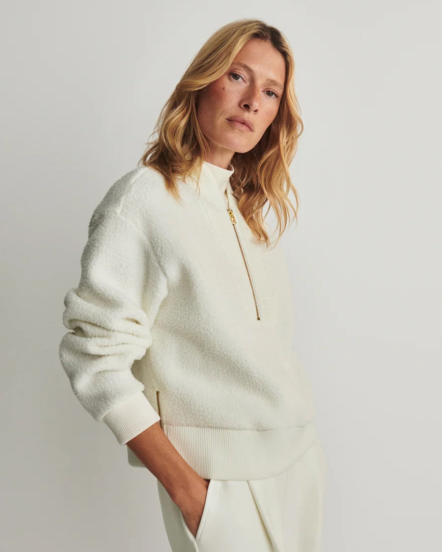 Mumford Half Zip Fleece - Egret
