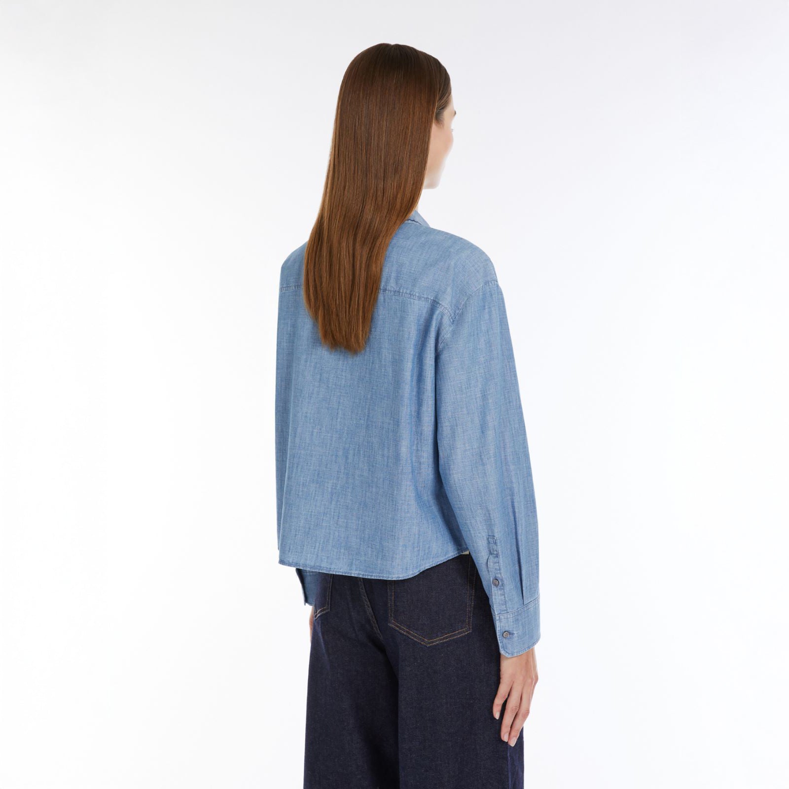 Musette Embroidered Denim Shirt - Navy Light