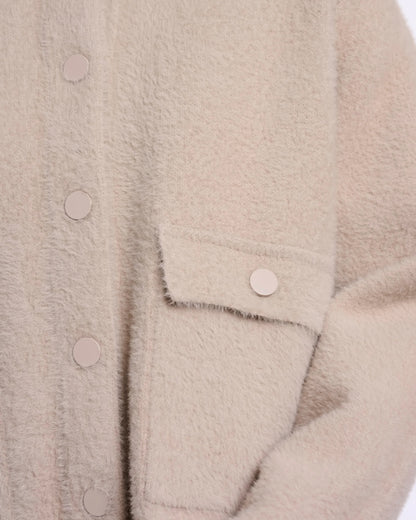 Nia Detachable Collar Jacket - Stone