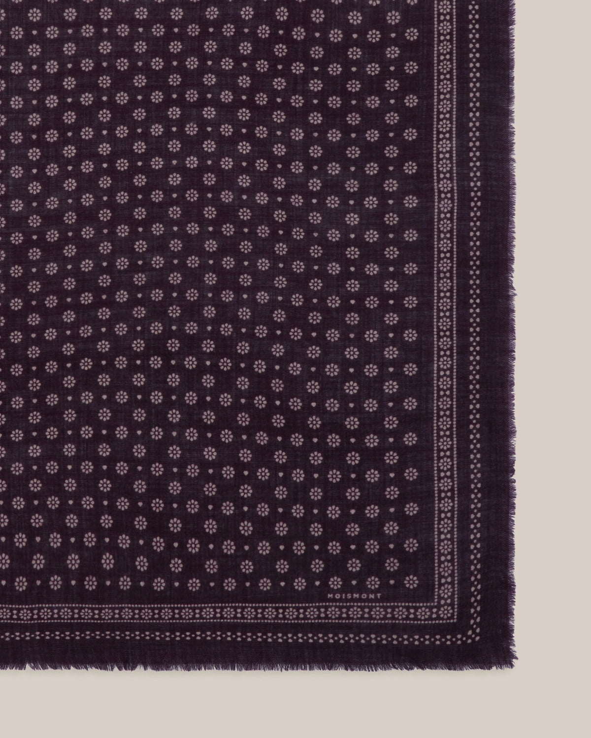No.676 100% Wool Bandana Print Scarf - Taffeta