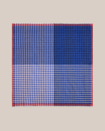 No.821 Gingham Scarf - Circus - Blue