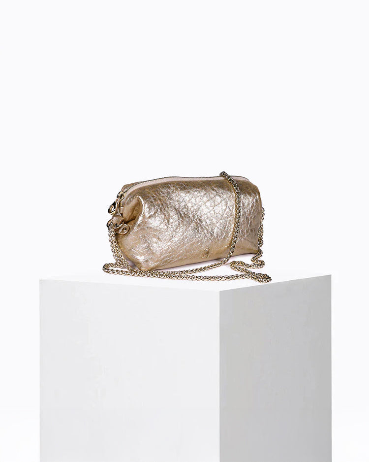 Nuage Bubble Leather Bag - Gold