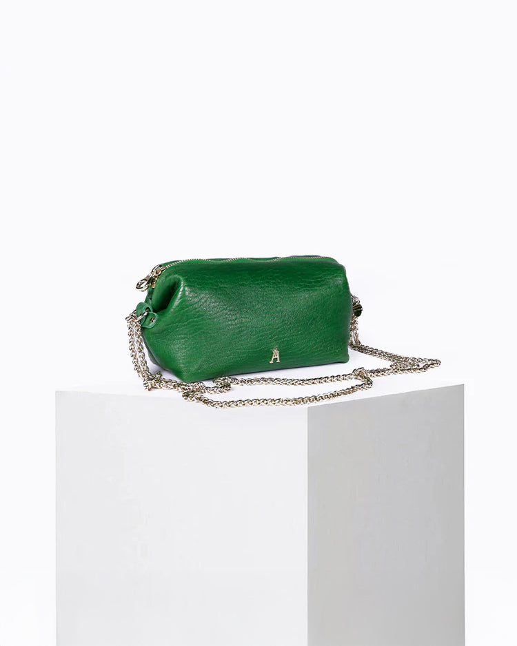 Nuage Bubble Leather Bag - Tennis Green